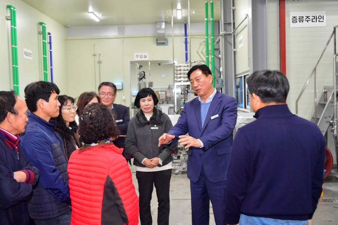 14일 전통주 제조업체 청산녹수 시연회