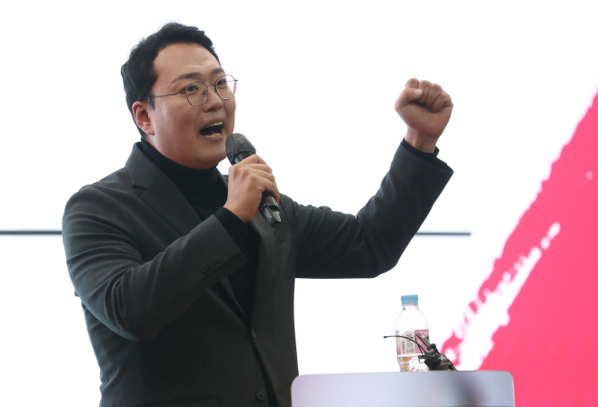 대구 찾은 천하람 당대표 후보<YONHAP NO-2066>
