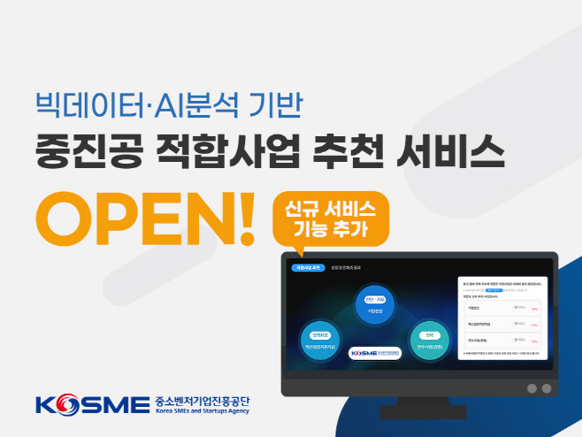 사진. 중진공 적합사업 추천 서비스 오픈이미지