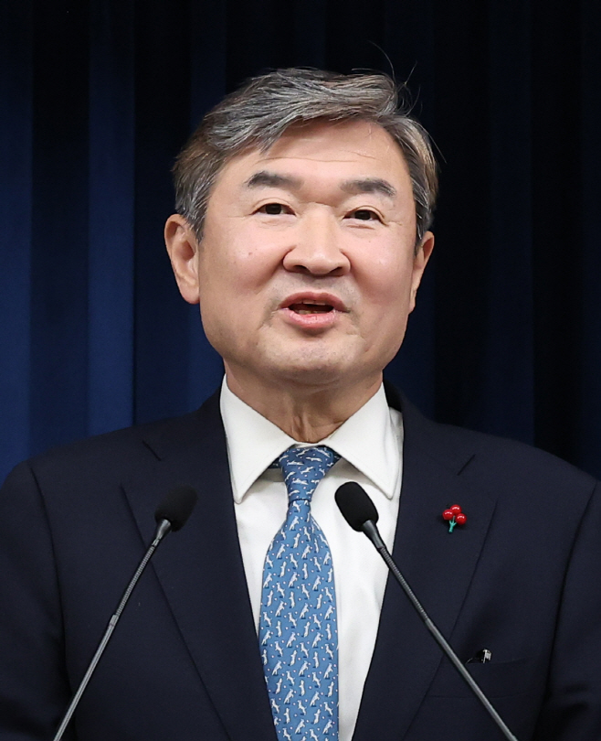 소감 말하는 조태용 국가정보원장 후보자<YONHAP NO-2522>