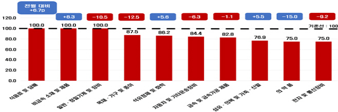 제조업 세부업종 1월 전망 BSI