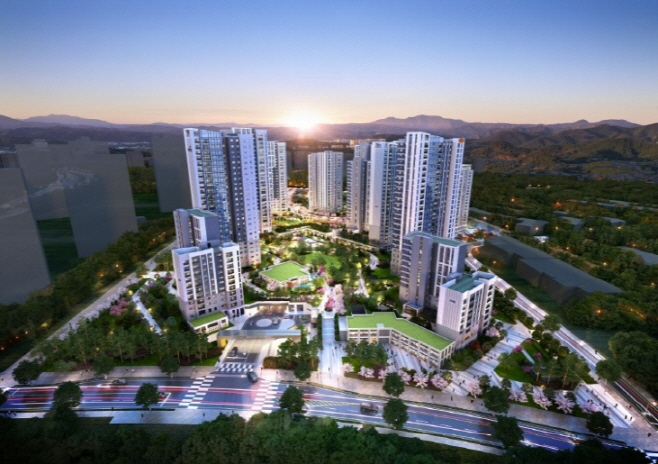 동탄레이크파크 자연& e편한세상 조감도