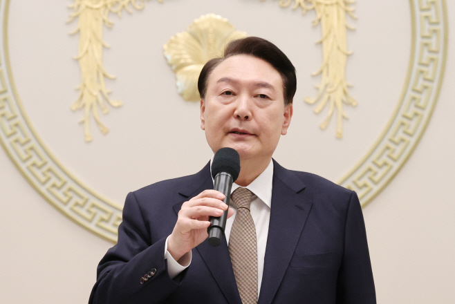 2024년 신년 인사회 발언하는 윤석열 대통령