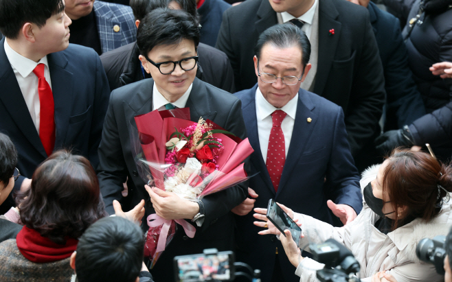 한동훈 비대위원장, 국민의힘 충북도당 신년인사...