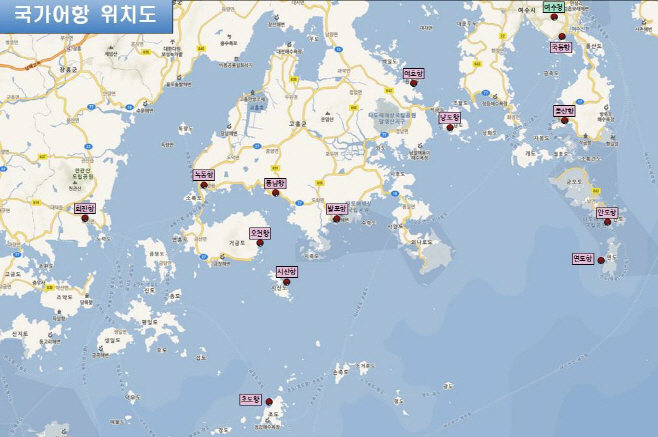 국가어항위치도