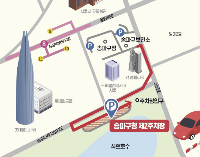 송파구청 제2주차장_위치도