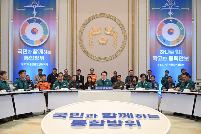 윤석열 대통령, 제57차 중앙통합방위회의 발언<YONHAP NO-2727>