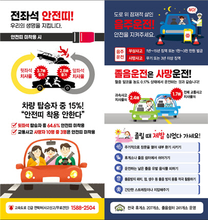 설 연휴 교통안전 수칙 홍보물