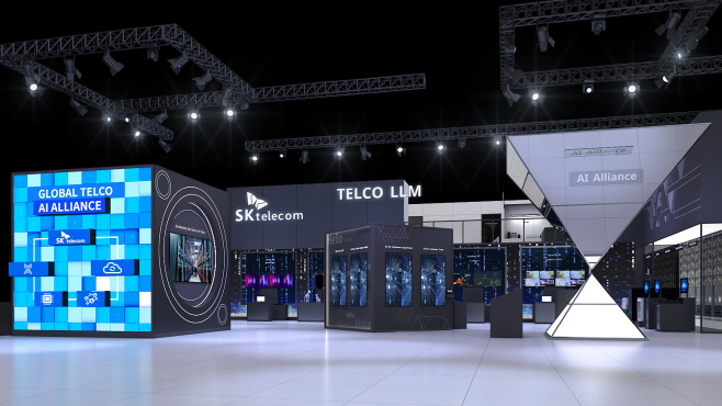 사진. MWC24 SKT 전시관 조감도
