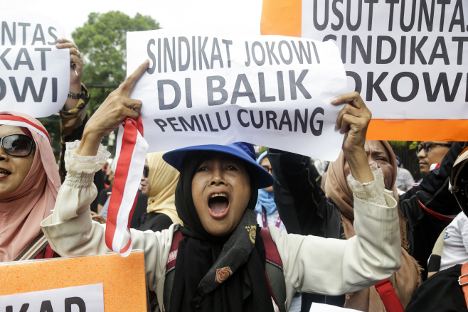 INDONESIA ELECTION PROTEST <YONHAP NO-4422> (EPA)