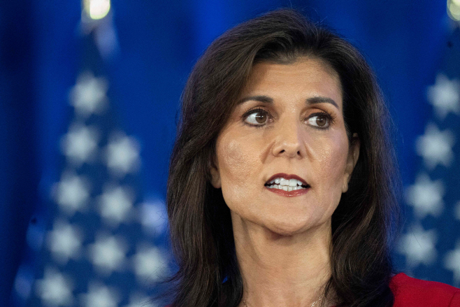 US-REPUBLICAN-PRESIDENTIAL-CANDIDATE-NIKKI-HALEY-ANNOUNCES-SHE'S