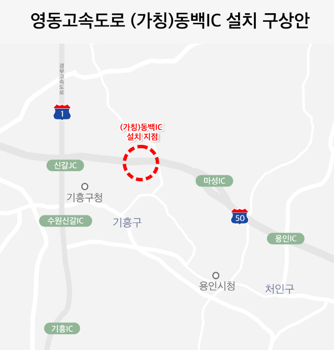 영동고속도로 (가칭)동백IC 설치 구상안
