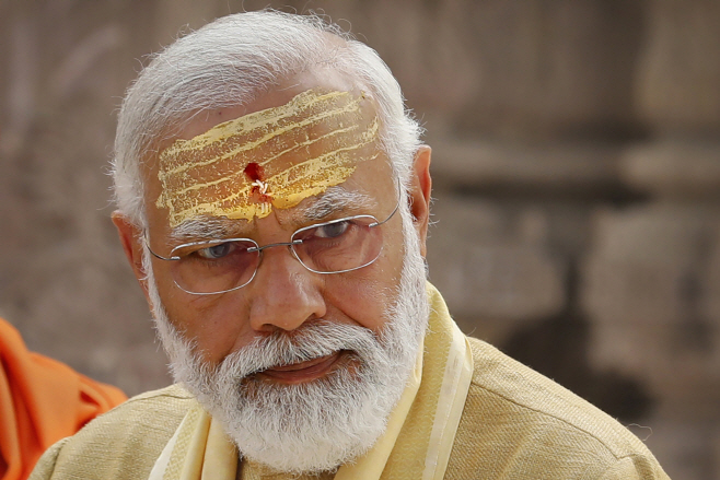 India Election Narendra Modi <YONHAP NO-3343> (AP)