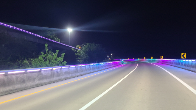 ‘팔조령 도로’ 빛과 색을 더한 안전한 길로 변모