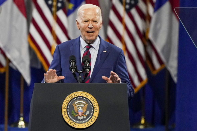 Election 2024 Biden Agenda <YONHAP NO-4605> (AP)