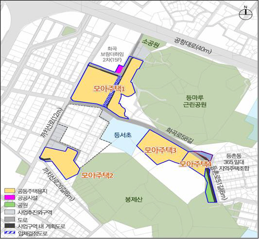 화곡동 1130-7번지 일대 모아타운 관리계획 도면