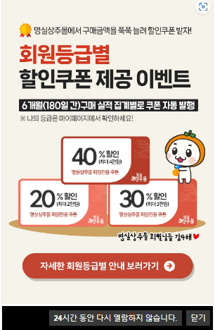 회원등급별 쿠폰발행