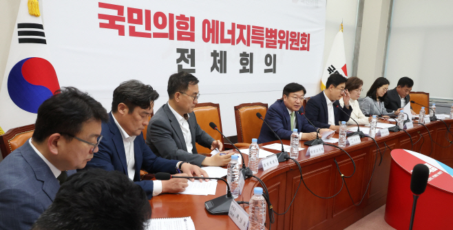 에너지특위에서 발언하는 정점식 정책위의장<YONHAP NO-3008>