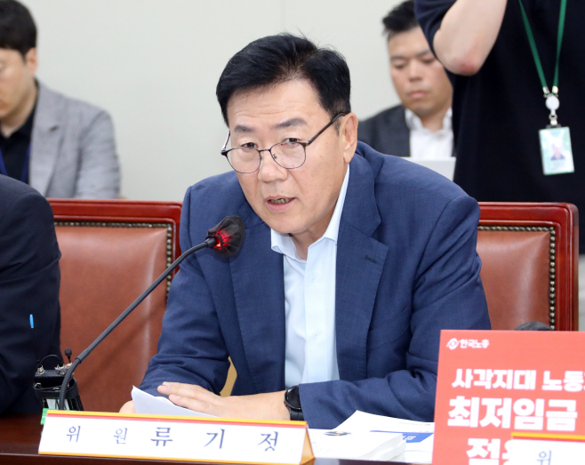 최저임금위, 발언하는 류기정 경총 전무
