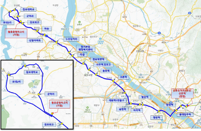 1-1 3000-1(김포기점) 노선도