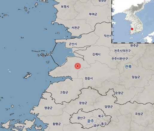 전북 부안군 지진