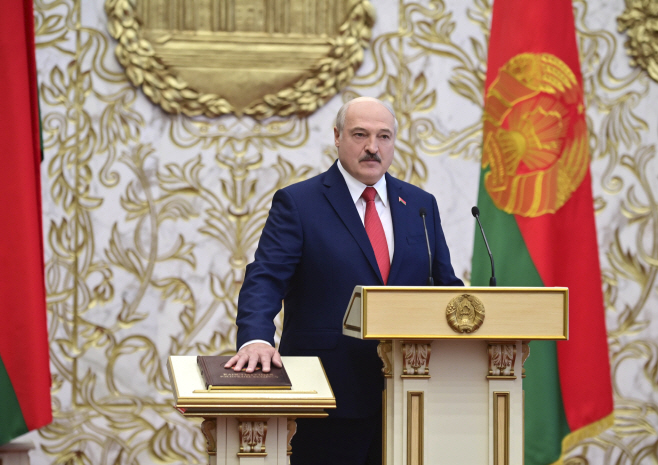 Belarus Lukashenko 30 Year Rule <YONHAP NO-3163> (AP)