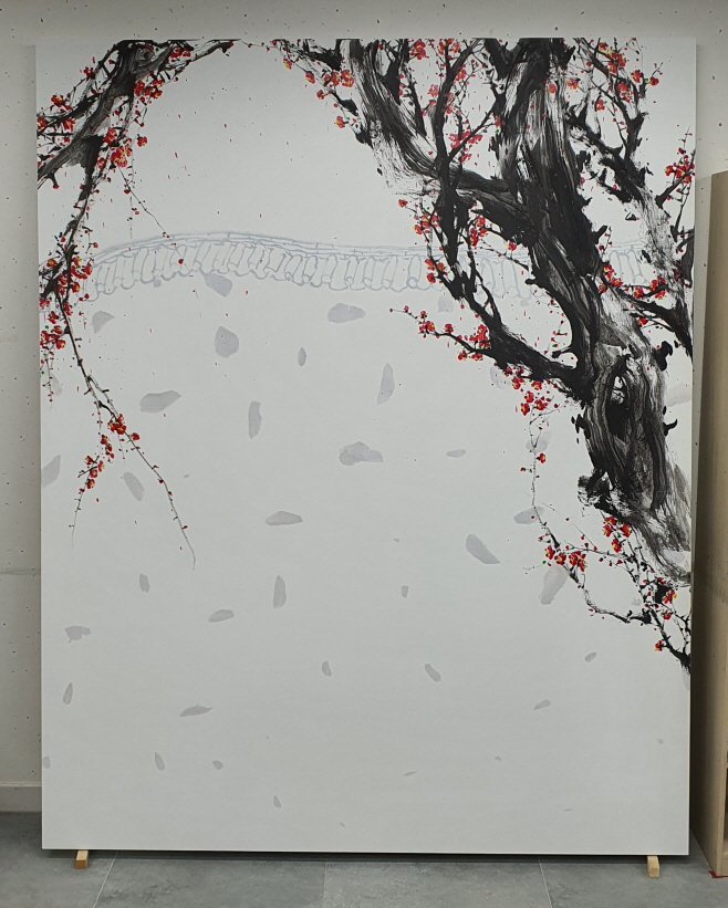 1. 최영조_ 봄이는 곳_ 캔버스에 아크릴_2021_181.8×227.3