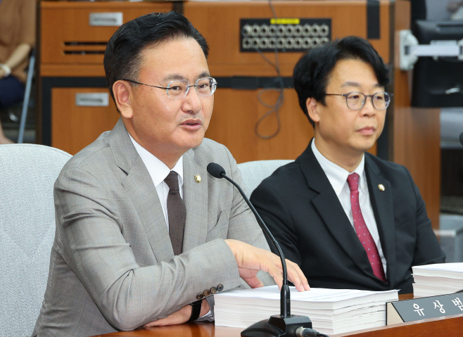 발언하는 유상범 의원<YONHAP NO-2607>