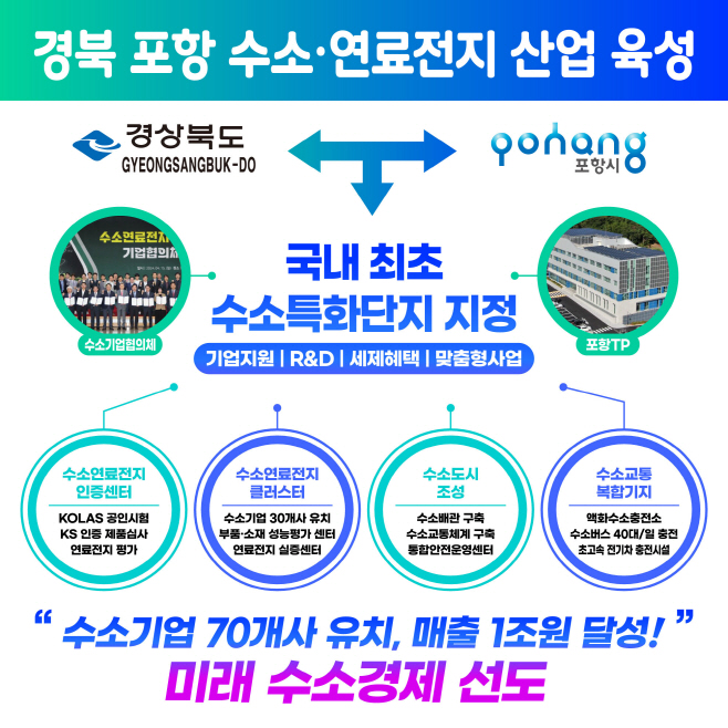 경북포항 수소·연료전지 산업 육성 도식화/포항시