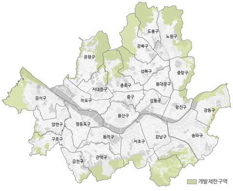 서울 개발제한구역 현황