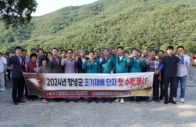 창녕군 조기재배 벼 첫 수확 실시3