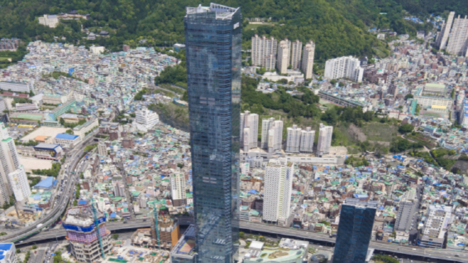 한국남부발전 본사가 위치한 부산국제금융센터 전경