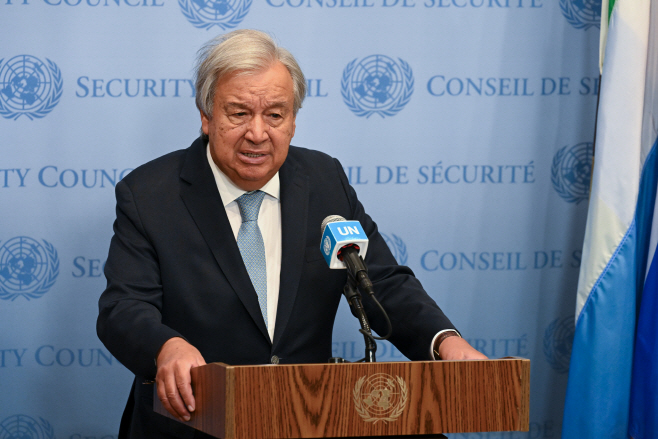 UN-GUTERRES-GAZA-POLIO PAUSE <YONHAP NO-1035> (XINHUA)