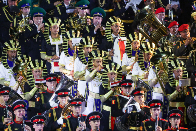 Closing of 2024 Spasskaya Tower International Military Music Festival in Moscow