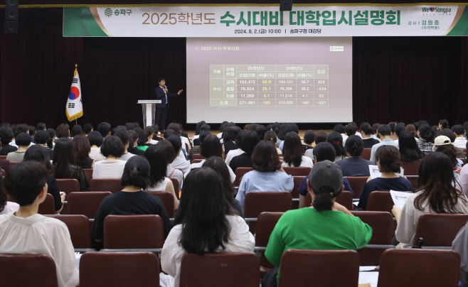 송파구, 2025학년도 수시대비 대학입시설명회