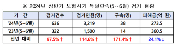 24년 상반기 보험사기 특별단속