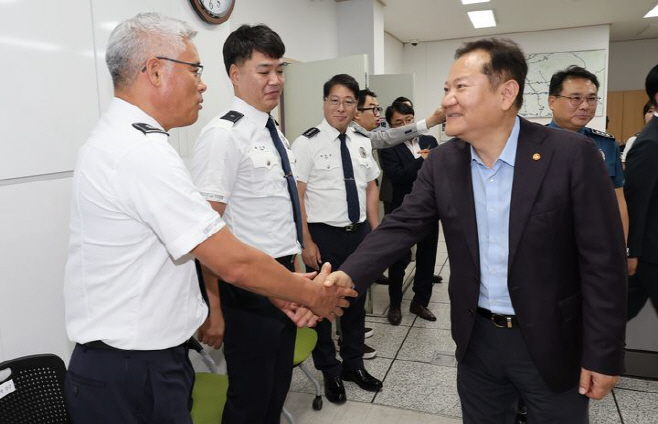 고속도로순찰대 격려 방문한 이상민 장관