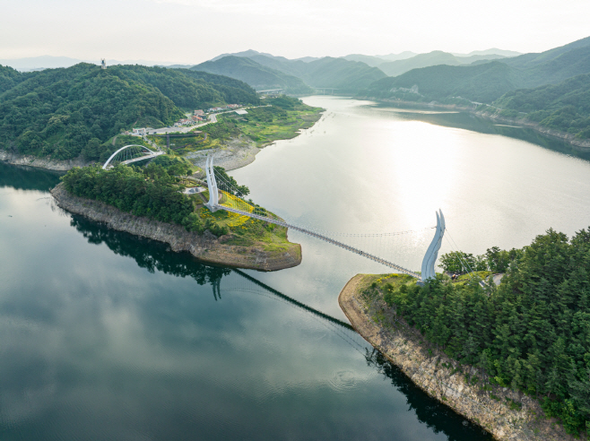 영주호 용마루공원 아침 전경