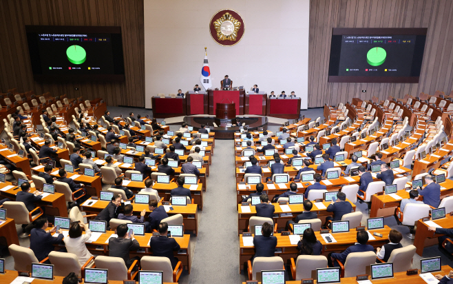 '노란봉투법' 국회 본회의 통과<YONHAP NO-5666>