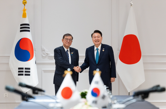 윤석열 대통령, 이시바 총리와 한일 정상회담