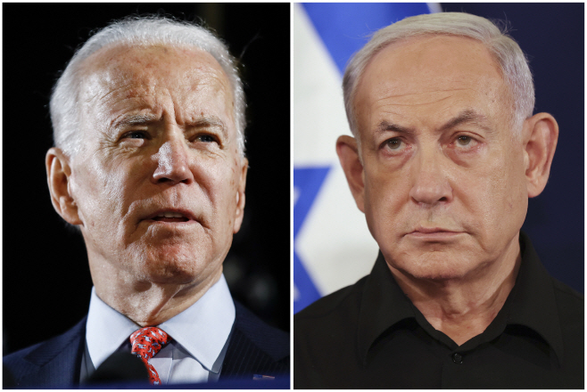 Mideast Wars Biden Netanyahu <YONHAP NO-0304> (AP)