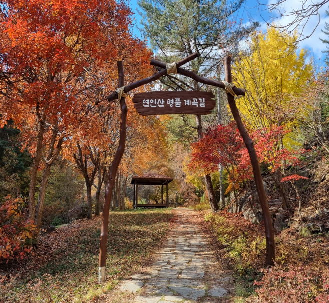 연인산 명품 계곡길 전경