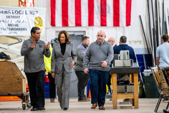 US-KAMALA-HARRIS-CAMPAIGNS-FOR-PRESIDENT-ACROSS-MICHIGAN