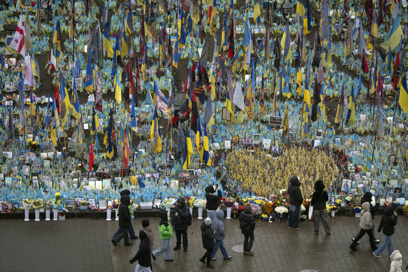 Russia Ukraine War 1000 Days Flags