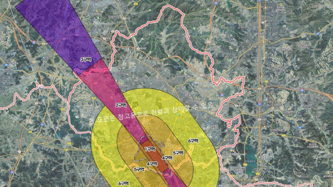 군공항 '고도제한 지역' 표시도