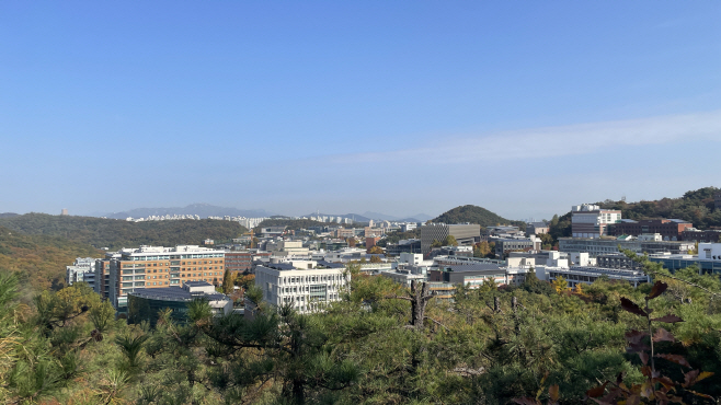 관악산에서 바라보는 서울의 전경