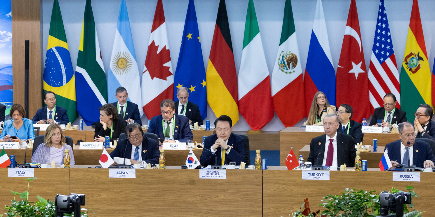 윤석열 대통령, G20 '글로벌 기아·빈곤 퇴치 연합 출범식' 참석