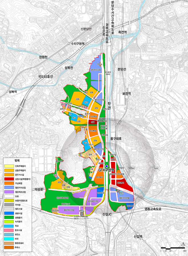 용인플랫폼시티 토지이용계획도