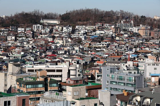 서울의 한 단독주택 밀집지역 전경