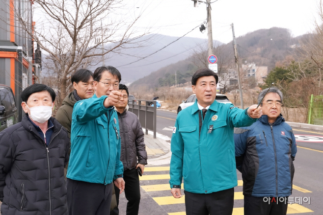 광주시 도척면 진우리 도웅리 교차로 가각 정비공사 완료